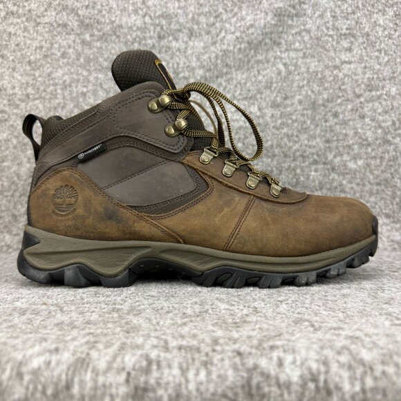 ✅Timberland Mt. Maddsen Mid Mens 11 Waterproof Hiking Boots Brown Leather Shoes - Picture 1 of 12